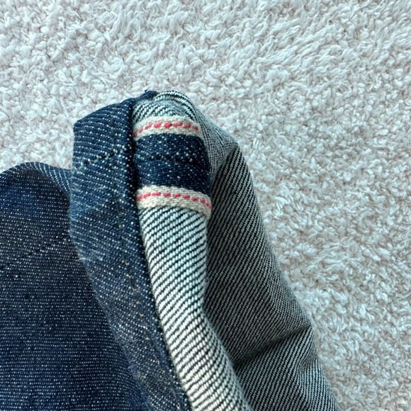 APC Rescue Jean Droit Selvedge Stiff Denim Red Line 30x29 Men's Straight Indigo - Picture 8 of 9